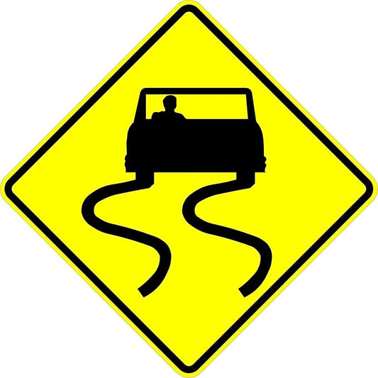 Municipal Supply & Sign Co 24 x 24 Slippery When Wet Sign by MunicipalSupplySignCo