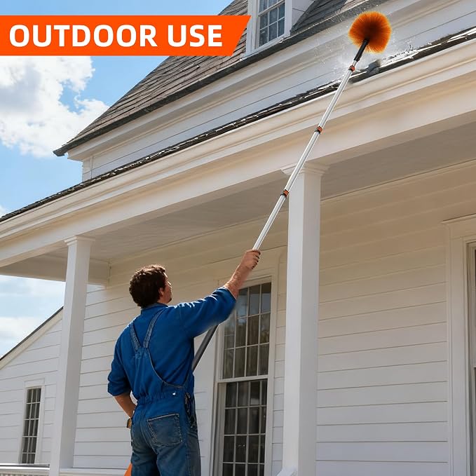 26 FT Cobweb Duster with Extension Pole, Cobweb Duster with 5-20FT Telescoping - Image 7