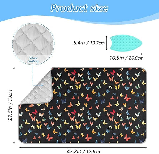 Colorful Butterfly Ironing Mat for Table top Portable Ironing Pad Blanket for - Image 2