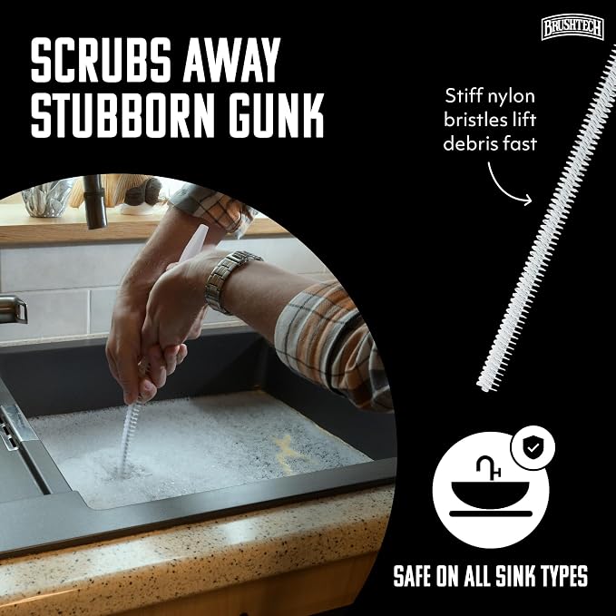 Brushtech Sink Drain & Overflow Cleaning Brush - Image 3