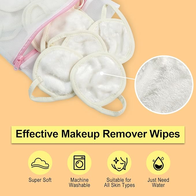 Nugilla 18 Packs Reusable Makeup Remover Pads - Image 5