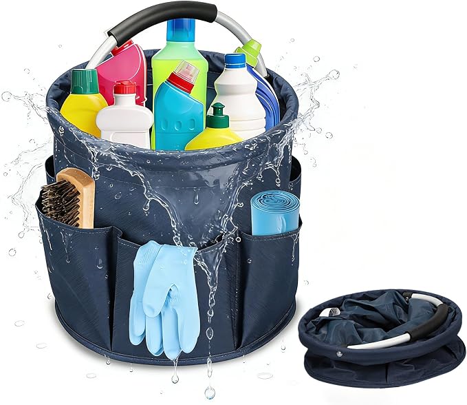 Qivine Cleaning Caddy for Cleaning Supplies, 17L Cleaning Supply Caddy by Qivine