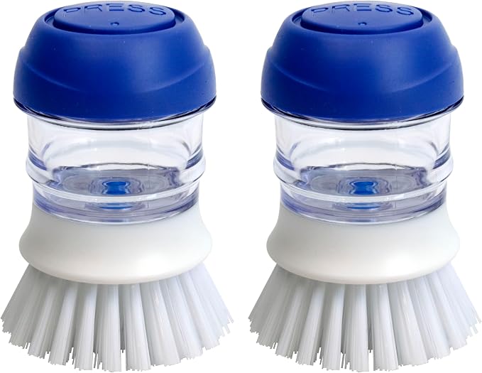 CELOX 2 Pack Dish Brush with Soap Dispenser by CELOX