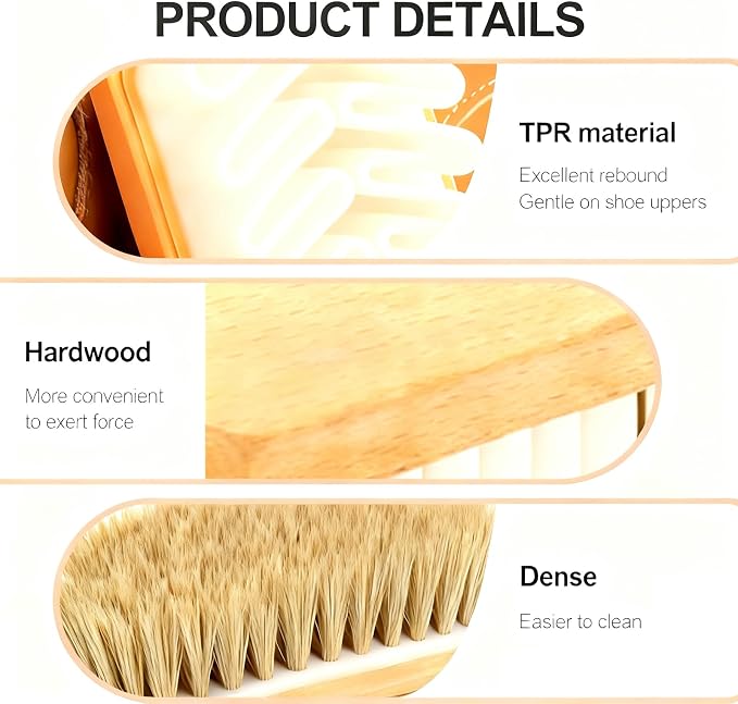 2-in-1 Suede Brush and Eraser, Soft Rubber Shoe Brush & Suede Shoe Cleaner - Image 3