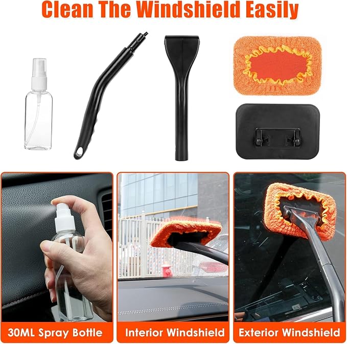 Viewsun Car Cleaning Kit, Detailing Brush Set, Windshield Cleaner, Cleaning Gel - Image 6
