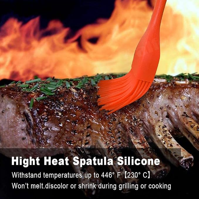 Walfos 600℉ Heat Resistasnt Pastry Brushes, BPA Free Silicone Basting Brush - Image 7