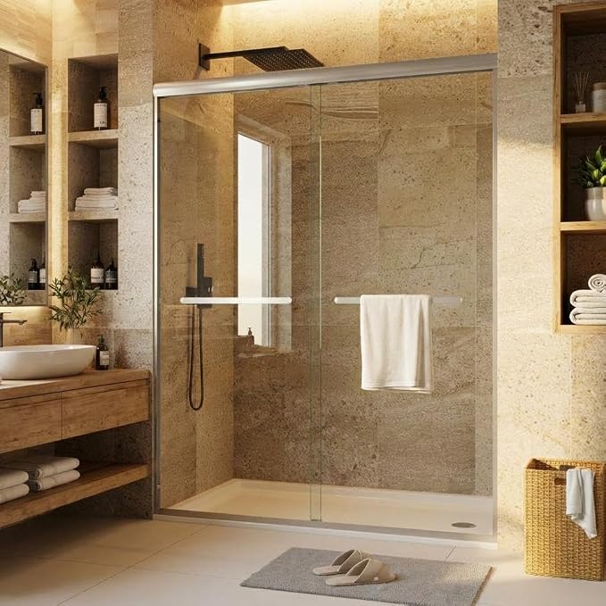 Sliding Shower Door, Aluminum Alloy Frame by IDEALHOUSE