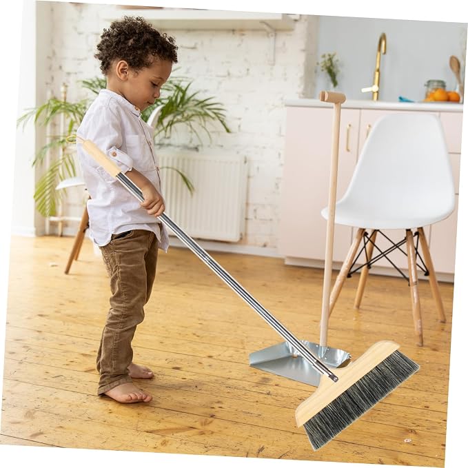 Soft Bristle Broom with Long Handle Frame Floor Brush - Image 6