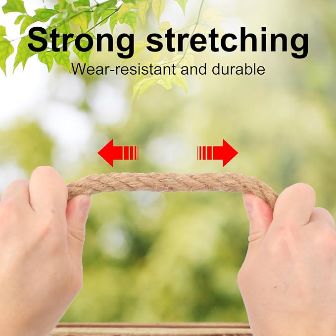 1/2 inch Hemp Rope, 164 Feet Twisted Manila Rope - Image 5