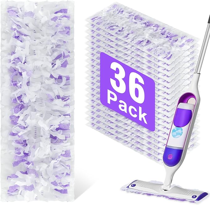 36 Count Purple Disposable Power Mop Refills Pads by DOCXCDO