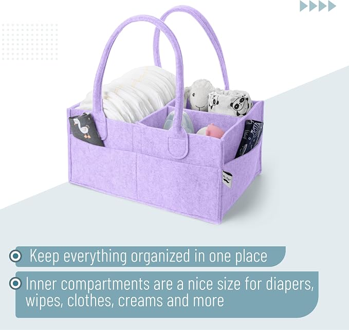 Mr. Pen- Baby Diaper Caddy Organizer, lavender dream, Baby Caddy Organizer - Image 4