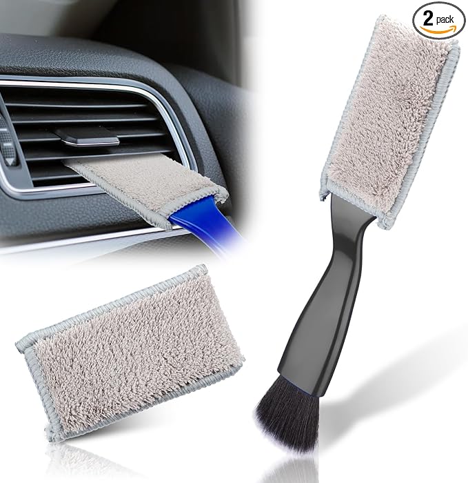 Double Head Brush for Car Clean, 2 in 1 Car Detailing Brush, Double Ended by BFXM