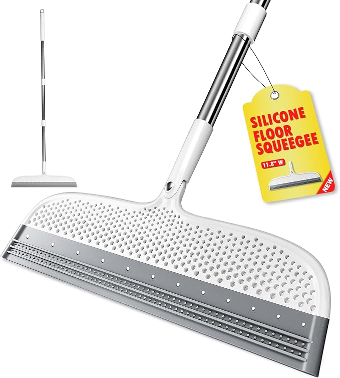 Silicone Floor Squeegee, 180° Rotating Air Broom, Squeegee by Unknown