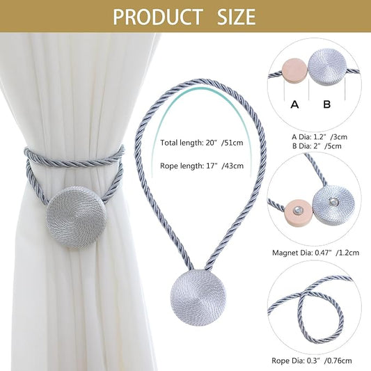 Magnetic Curtain Tiebacks - 12mm Magnetic Tie Backs - Image 2