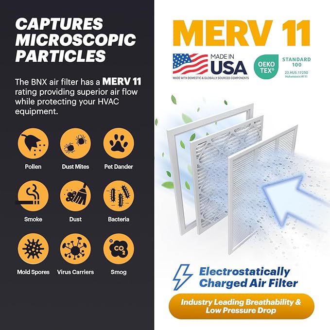 BNX TruFilter 12x12x1 Air Filter MERV 11 - Image 3