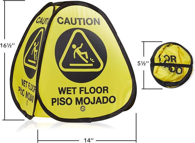 Dryser 3-Pack 16" Pop-up Caution Wet Floor Signs - Image 6