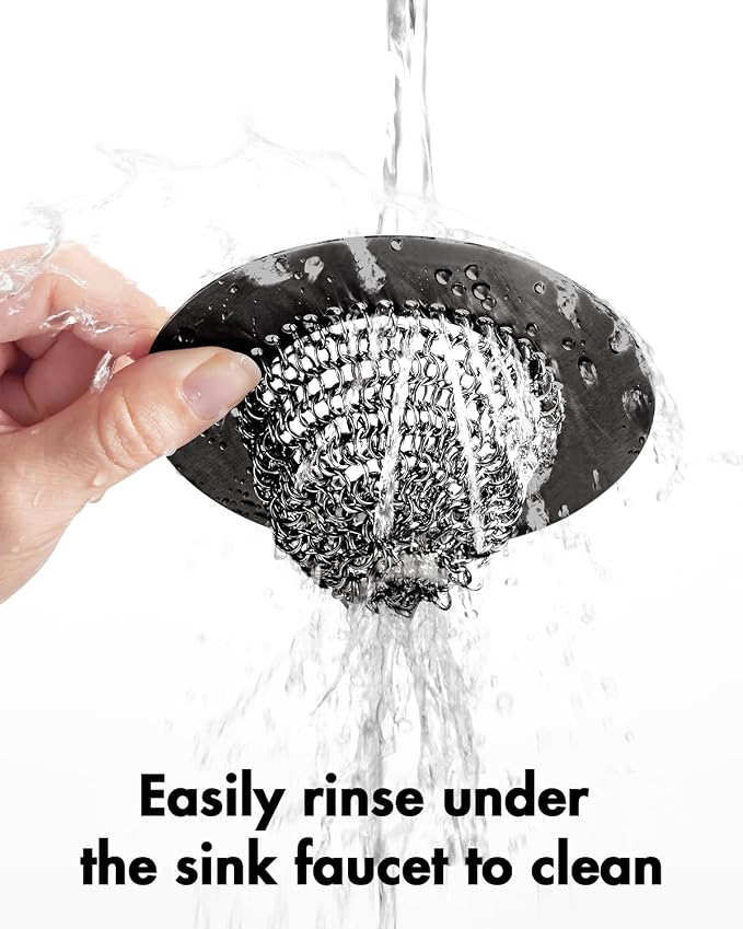 Black Kitchen Sink Strainer, Flippable Mesh Sink Drain Strainer, 304 Stainless - Image 6