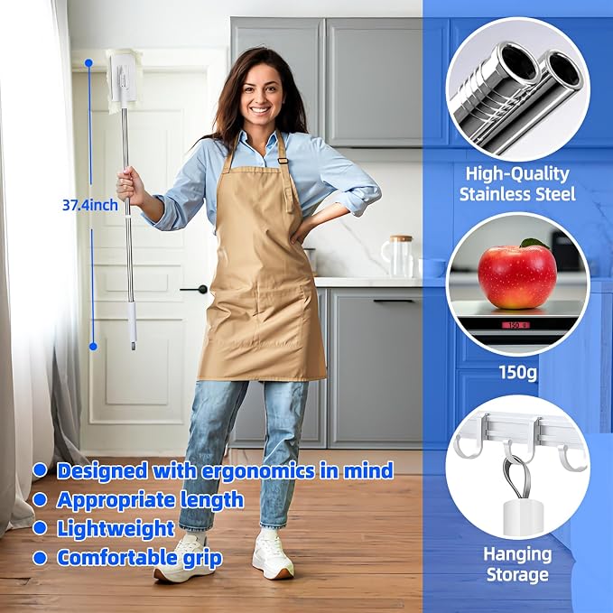 Snap Grip Mini Mop No-Touch Automatic Gripping Mopa Desechable para Polvo Mini - Image 5