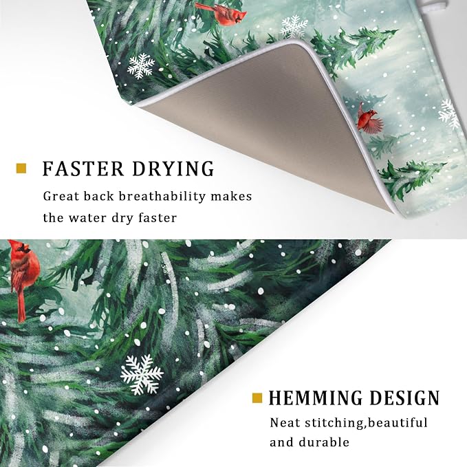 Winter Pines Tree Dish Drying Mats - Image 3