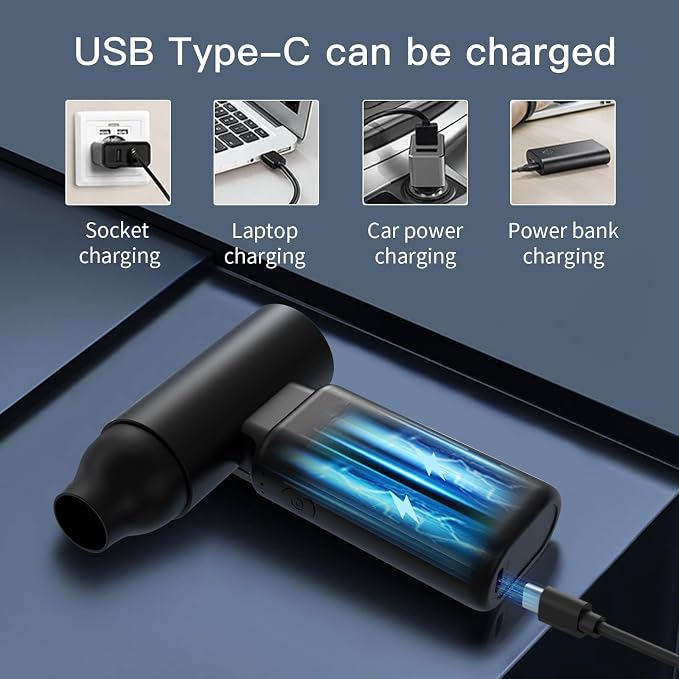 Compressed Air Duster, 3-Gear to 67000RPM Portable USB Rechargeable Brushless - Image 6
