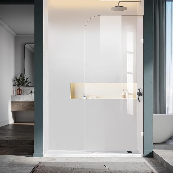 30" W ×78" H Shower Glass Panel, Frameless Fixed Glass Shower Panel - Image 6