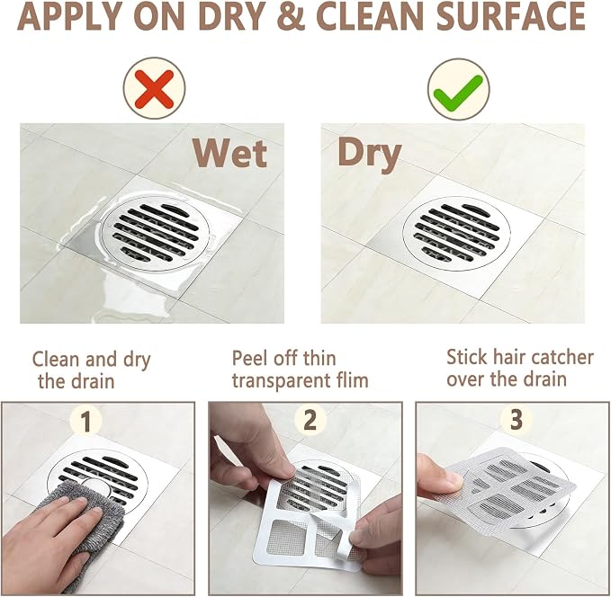 Shower Drain Hair Catcher 4 Inch, Shower Drain Cover - Image 5