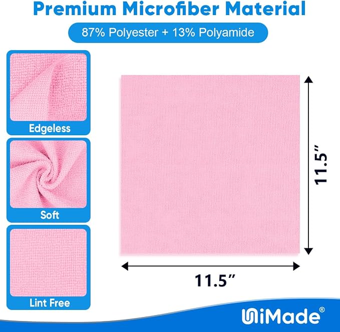 Microfiber Cleaning Cloth, 10 Pack Reusable Microfiber Towels - Image 2