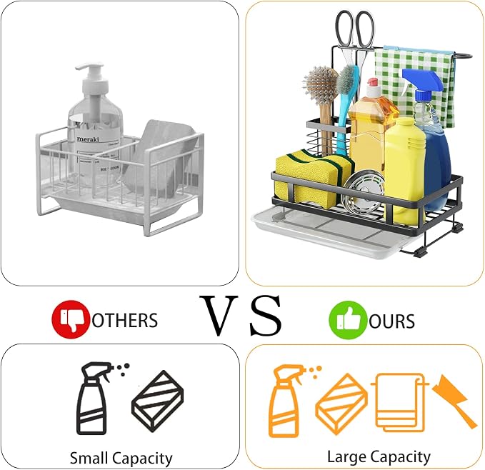 Godboat Dish Soap Dispenser, Kitchen Sink Organizer - Image 3