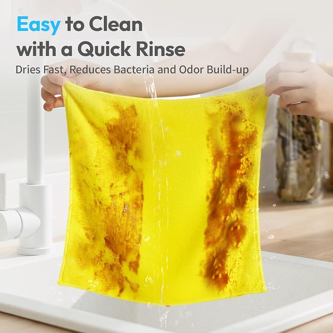 Microfiber Cleaning Cloth 12"X12" 24 Pack Colour Lint Free Microfiber Towels - Image 5