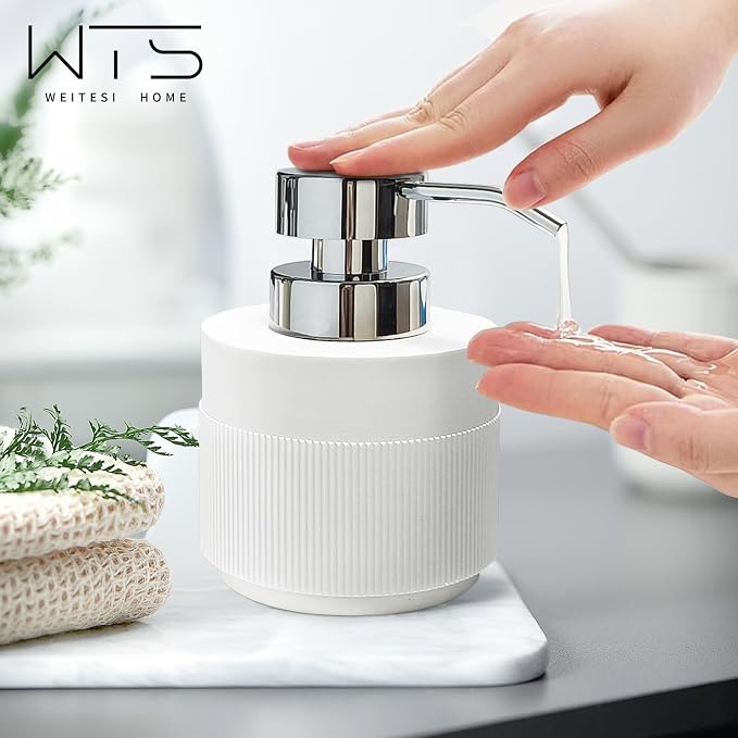 Resin Soap Dispenser for Bathroom, Hand Lotion Liquid Dispenser Easy-to-Press - Image 7
