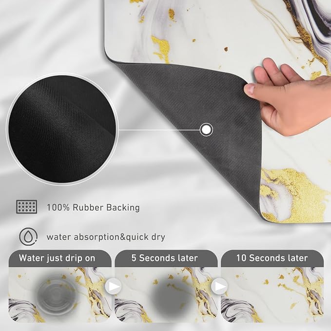 Sofort Dish Drying Mat for Kitchen Counter, Super Absorbent Drying Mats for - Image 4