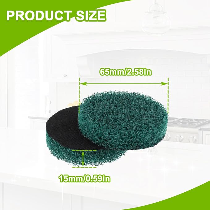 16pcs Kitchen Pads Power Scrubber Pads Set Electric Scrubber Replacement - Image 2