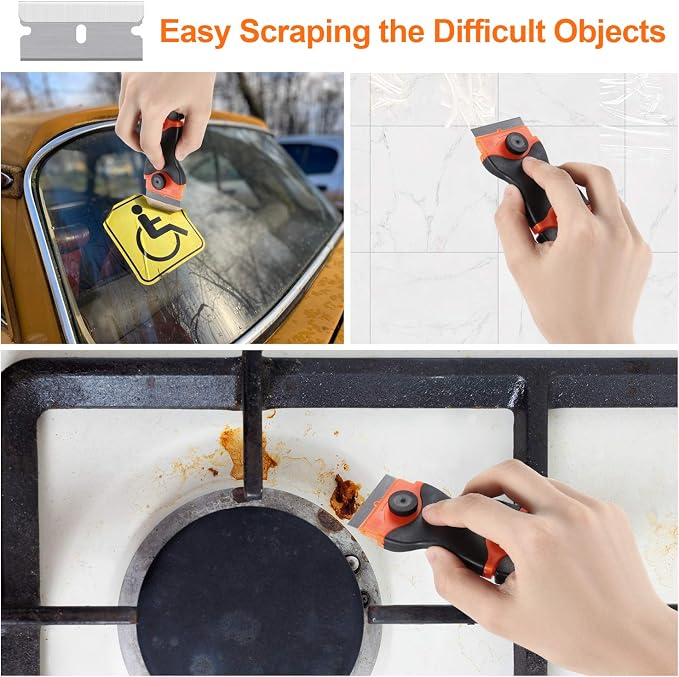 2PACK Razor Blade Scraper, 2-in-1 Scraper Tool - Image 4