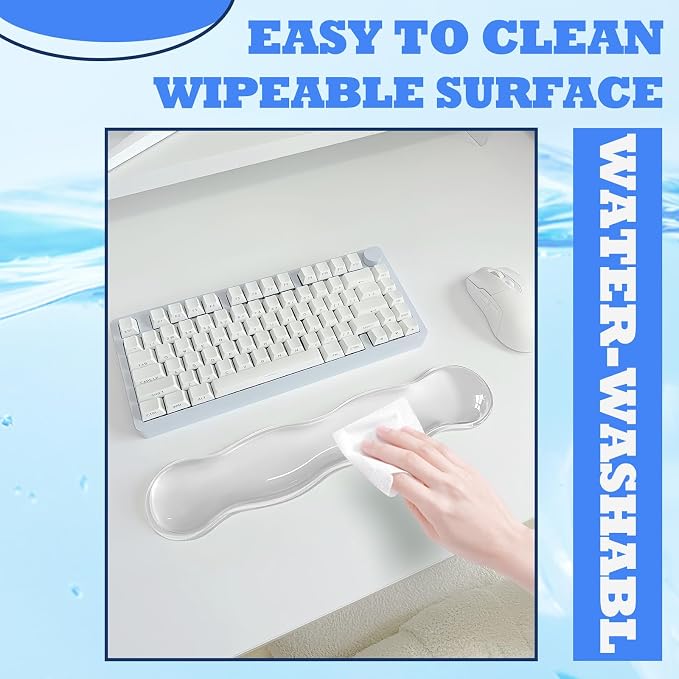 Silicone Gel Keyboard and Mouse Wrist Rest Set, Ergonomic Cool Non-Slip Pad - Image 7