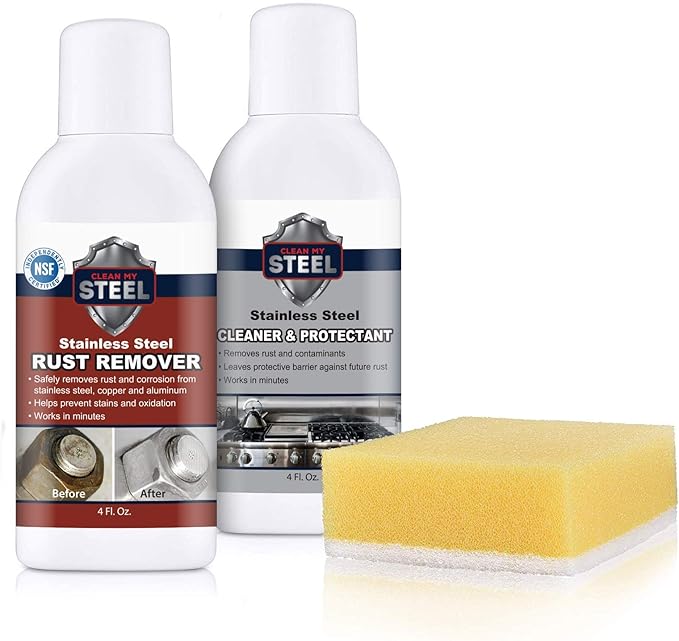 CLEAN MY STEEL – Stainless Steel Rust Stain Remover Kit by CleanMySteel