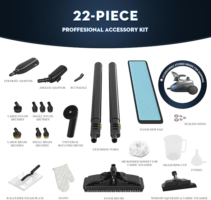 Heavy-Duty Steam Cleaner - 1500W Multipurpose Handheld Floor Steamer - Image 2