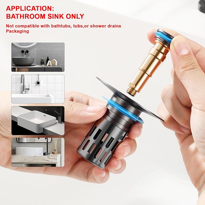 Bathroom Sink Stopper, Pop Up Drain - Image 3