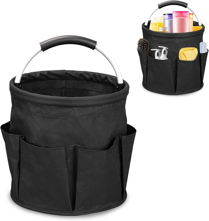 17L Portable Cleaning Bucket Organiser, 6 Pockets Foldable Cleaning Caddy by Yallmie