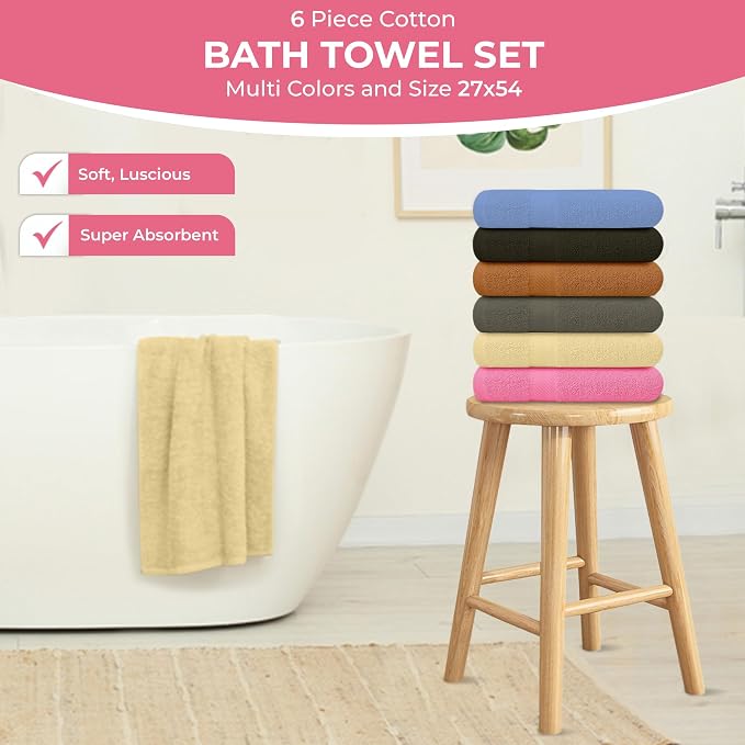 100% Cotton Bath Towels-27x54inch - Image 3