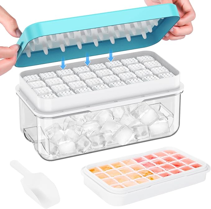Ice Cube Tray with Lid and Bin, Ice Trays by PHINOX
