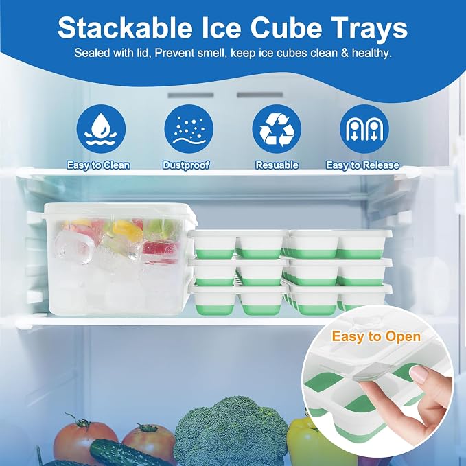 Ice Cube Tray, Ice Cube Trays for Freezer 6 Pack - Image 2