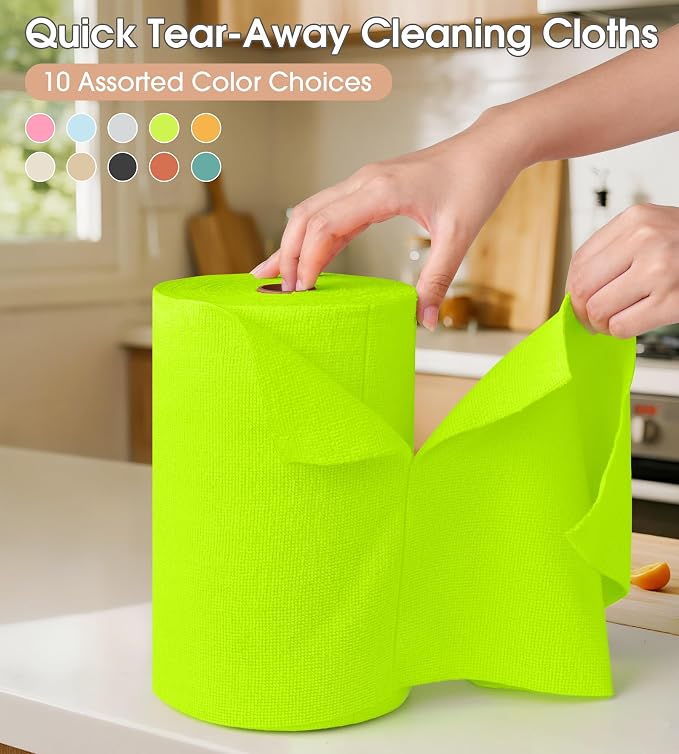 KitchLife Microfiber Cleaning Cloth Roll, 100 Pack - Image 6