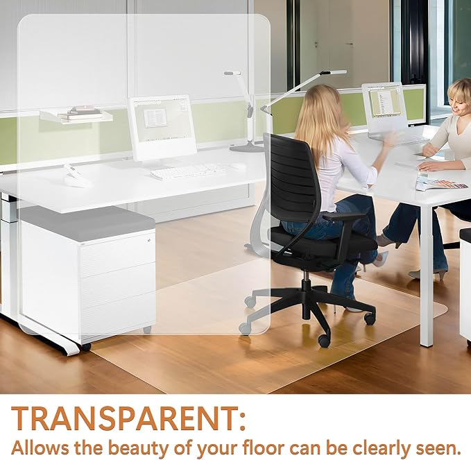 Large Office Chair Mat for Hardwood Floor- 48'' x 60'' Clear Chair Mat for Hard - Image 5