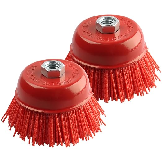 4 Inch Nylon Brush for Angle Grinder, Nylon Cup Wire Brush for Drill Ideal for by CraftyourworldwithUs