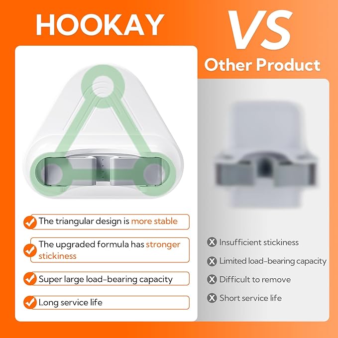 hookay 10lbs Broom and Mop Grippers, Damage-Free Hanging Wall Mount Broom Holder - Image 2