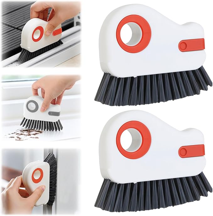 2 in 1 Groove Cleaning Brush Window Track Cleaning Tools, Crevice Brush by ZEELONA