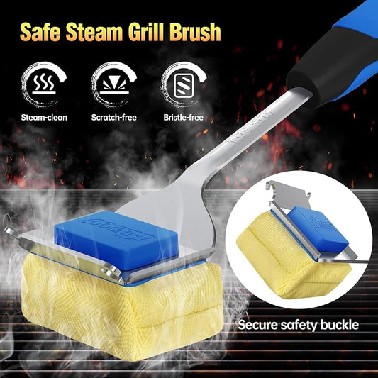 Grill Brush Bristle Free for Outdoor Grill, Steam Grill Cleaning Brush - Image 2