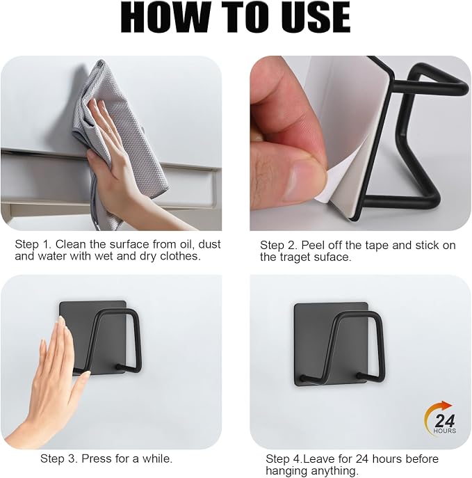 Adhesive Sponge Holder for Kitchen Sink, SUS304 Stainless Steel Scrubber Hanger - Image 4