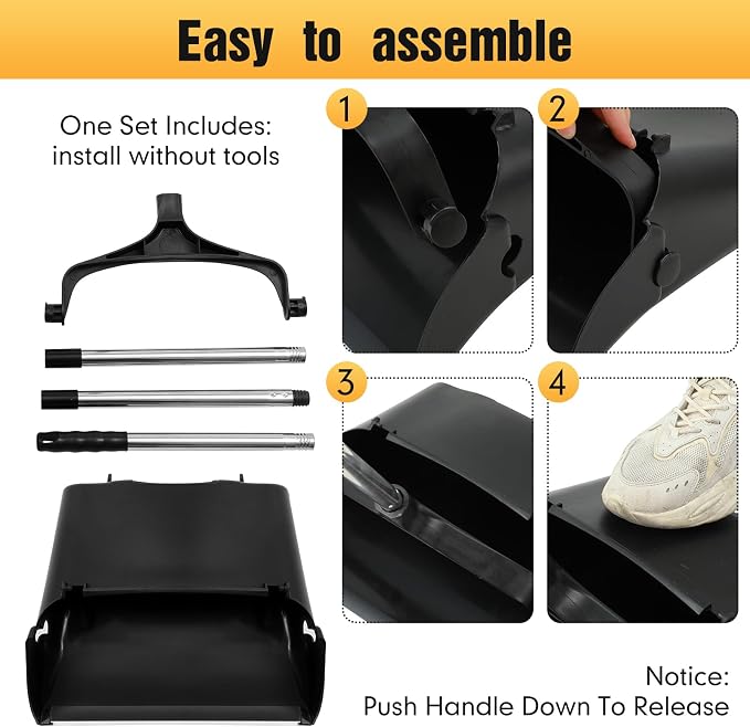 Maxcheck 4 Pcs 37 Inch Lobby Dust Pan Bulk Upright Lobby Dust Pan Plastic - Image 6
