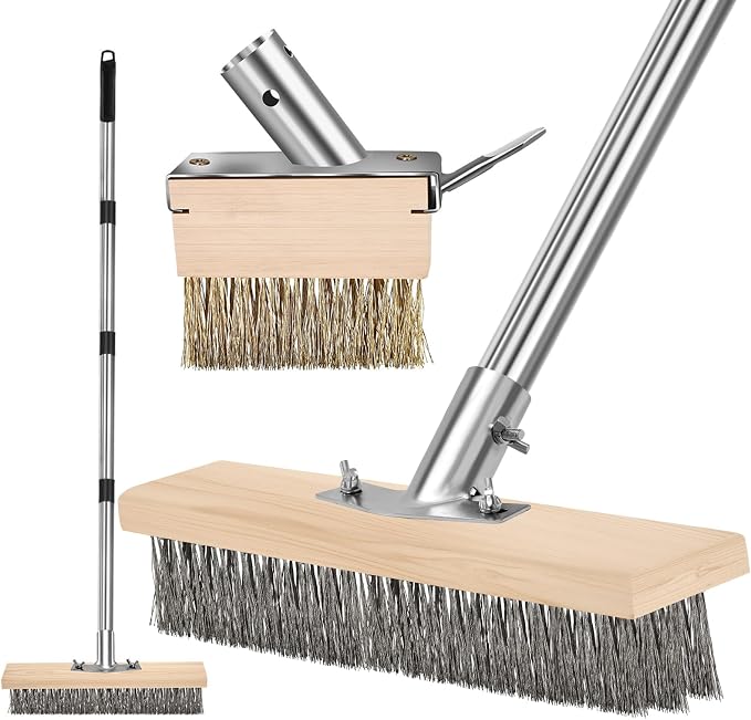 Heavy Duty Wire Push Broom by GHWMYD